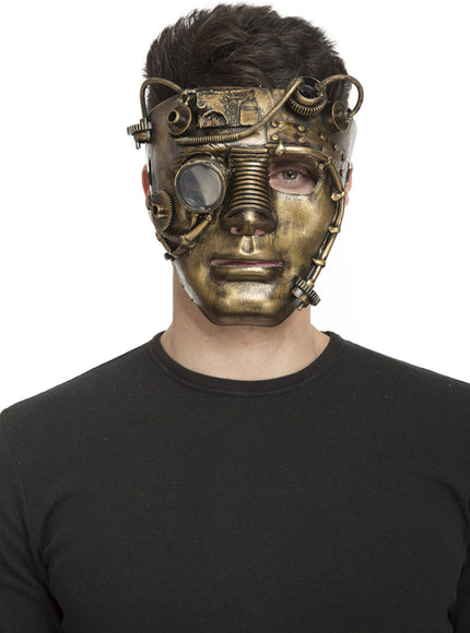 Masque steampunk doré adulte
