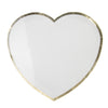 ASSIETTES COEUR BLANCHES ET OR 19CM  X 8