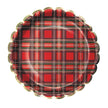 ASSIETTES FESTONNEES 23CM TARTAN  ET OR X 8