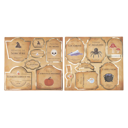 DECORATIONS POUR BOUTEILLES APPRENTI SORCIER X 14PCS