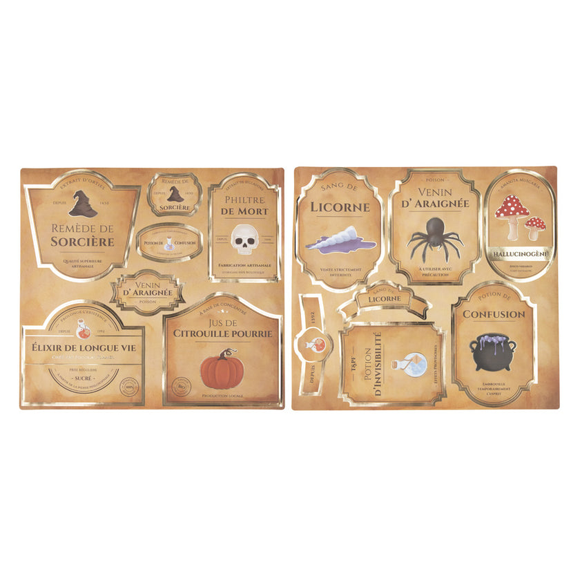 DECORATIONS POUR BOUTEILLES APPRENTI SORCIER X 14PCS