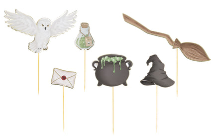 SET DE 6 DECORATIONS APPRENTI SORCIER POUR GATEAUX