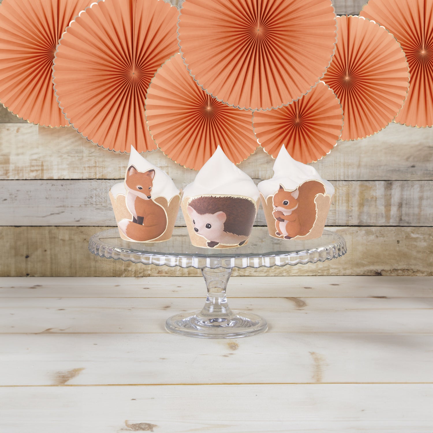 CUPCAKE WRAPPERS WOODLAND X 6