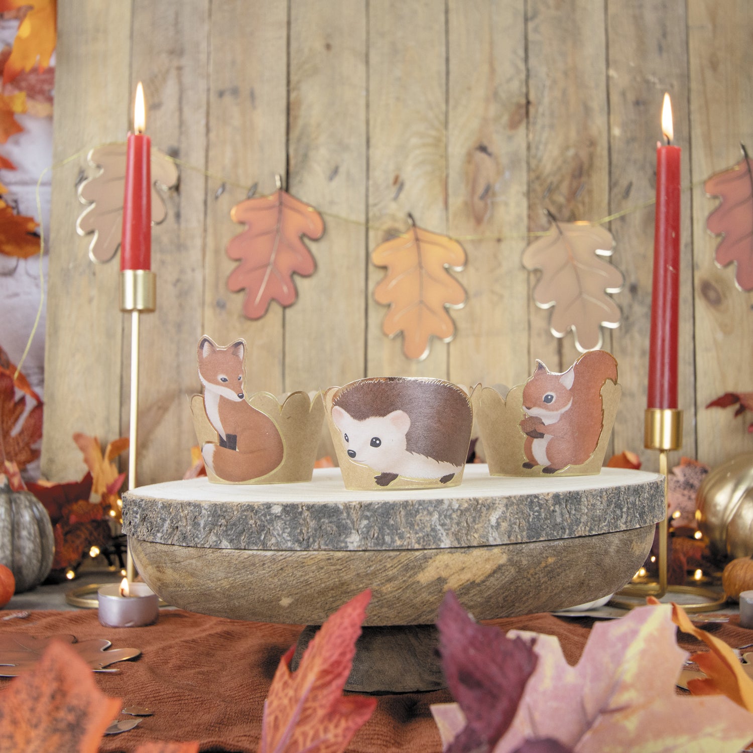 CUPCAKE WRAPPERS WOODLAND X 6