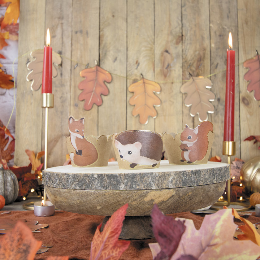 CUPCAKE WRAPPERS WOODLAND X 6
