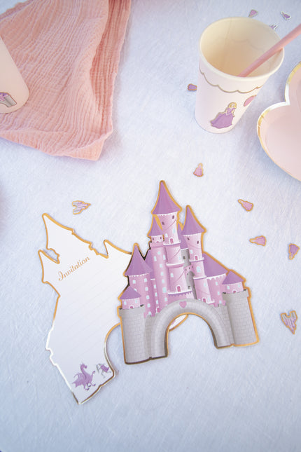 SET DE 8 INVITATIONS PRINCESSE