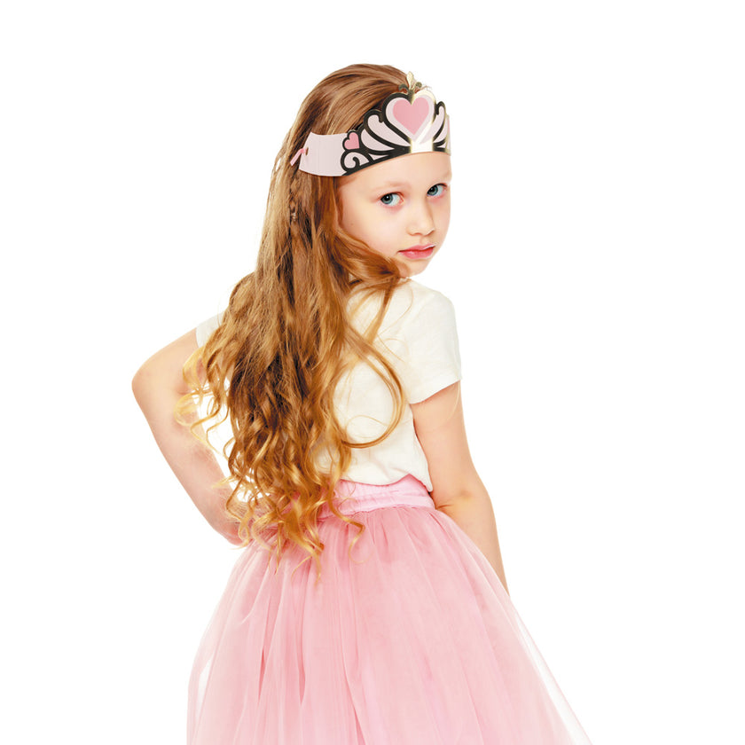 DIADEMES DORES PRINCESSE X 8PCS