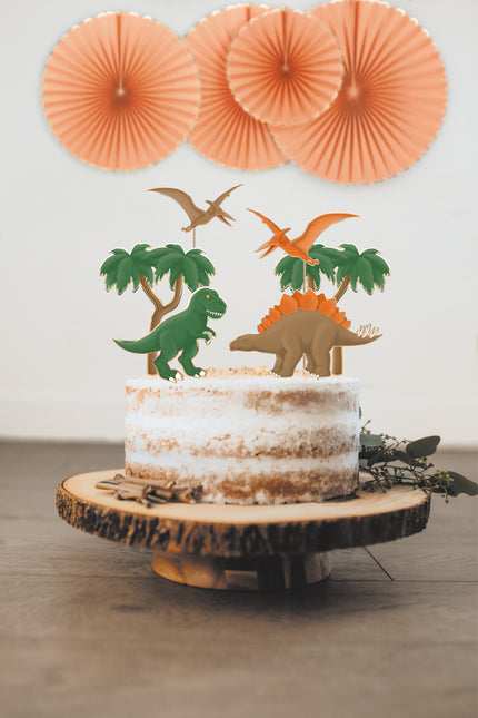 SET DE 6 DECORATIONS DINO POUR GATEAUX