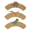 CUPCAKE WRAPPERS DINO X 6