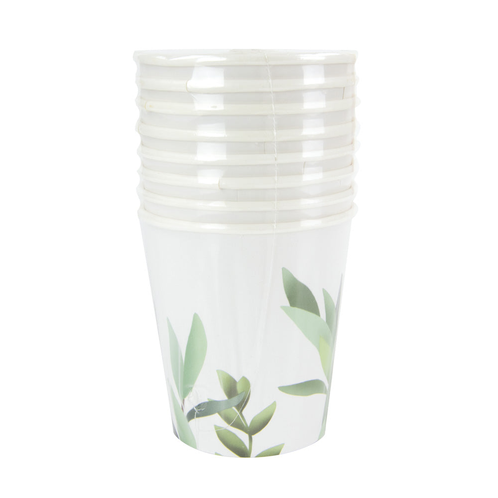 GOBELETS 200ML EUCALYPTUS X 8