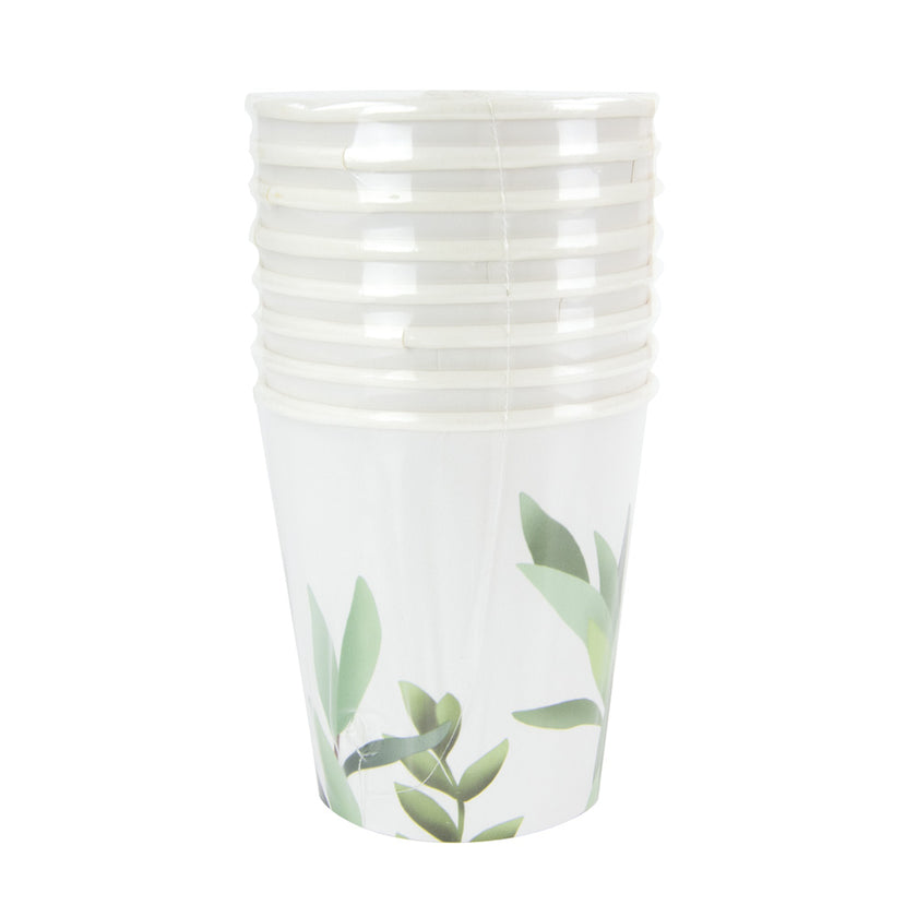 GOBELETS 200ML EUCALYPTUS X 8