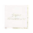 SERVIETTES 33X33CM JOYEUX ANNIVERSAIRE OR X 16