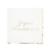 SERVIETTES 33X33CM JOYEUX ANNIVERSAIRE OR X 16