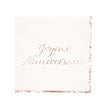 SERVIETTES 33X33CM JOYEUX ANNIVERSAIRE ROSE GOLD X 16