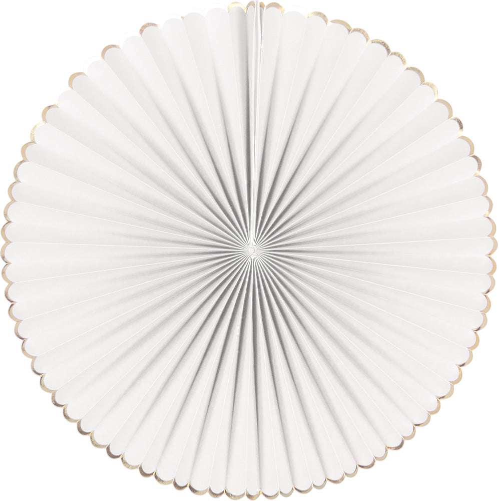 SET DE 3 EVENTAILS BLANC ET OR