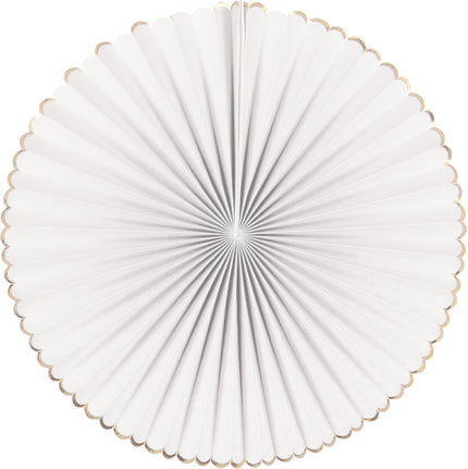 SET DE 3 EVENTAILS BLANC ET OR