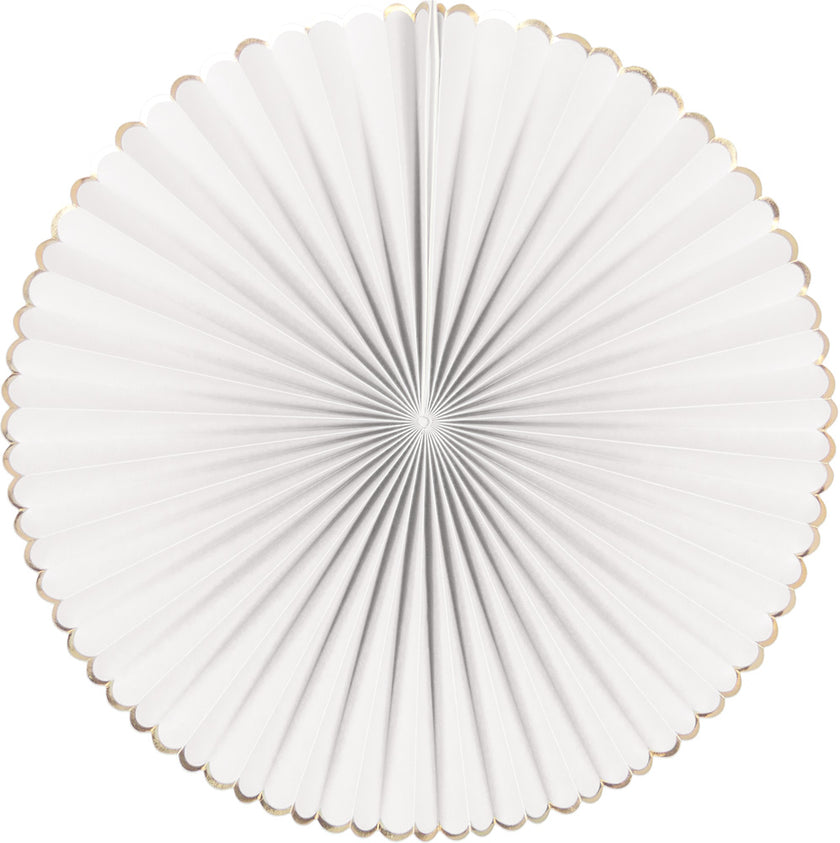 SET DE 3 EVENTAILS BLANC ET OR