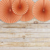 SET DE 3 EVENTAILS TERRACOTTA ET OR