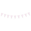 GUIRLANDE FANIONS FESTONNES ROSE PASTEL ET OR 3M