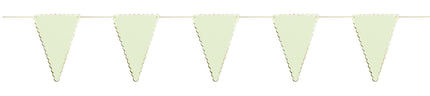 GUIRLANDE FANIONS FESTONNES VERT PASTEL ET OR