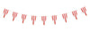 GUIRLANDE FANIONS FESTONNES ROUGE RAYE BLANC ET OR