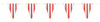 GUIRLANDE FANIONS FESTONNES ROUGE RAYE BLANC ET OR