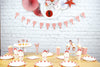 GUIRLANDE FANIONS FESTONNES ROUGE RAYE BLANC ET OR