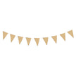 GUIRLANDE FANIONS FESTONNES KRAFT ET OR 3M