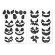 STICKERS VISAGES D'HALLOWEEN X 17PCS