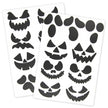 STICKERS VISAGES D'HALLOWEEN X 17PCS