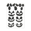 STICKERS VISAGES D'HALLOWEEN X 17PCS