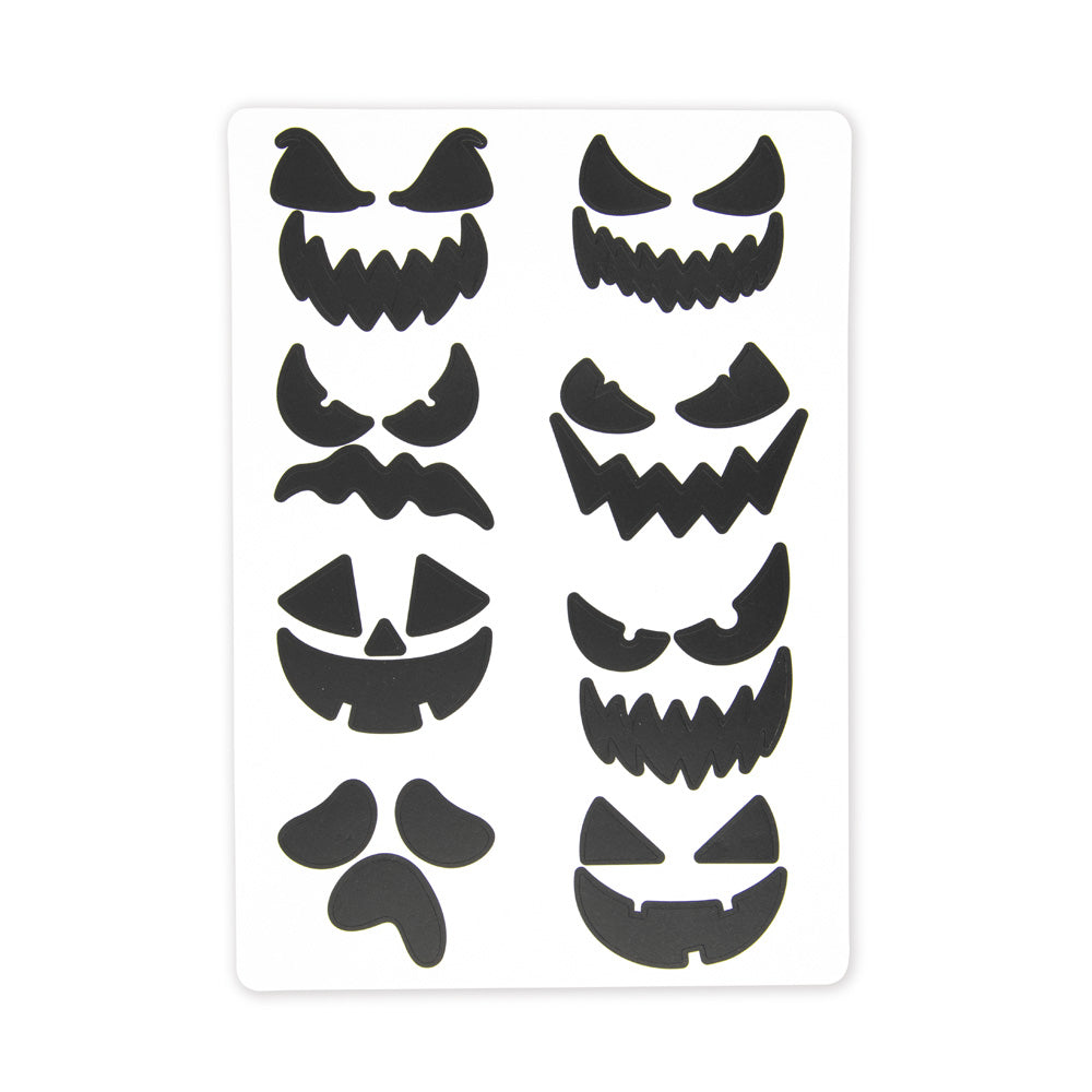 STICKERS VISAGES D'HALLOWEEN X 17PCS