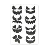 STICKERS VISAGES D'HALLOWEEN X 17PCS