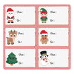 ETIQUETTES CADEAUX ADHESIVES SWEETY XMAS X 12