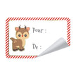 ETIQUETTES CADEAUX ADHESIVES SWEETY XMAS X 12