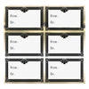 ETIQUETTES CADEAUX ADHESIVES GOLD PARTY X 12