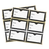 ETIQUETTES CADEAUX ADHESIVES GOLD PARTY X 12