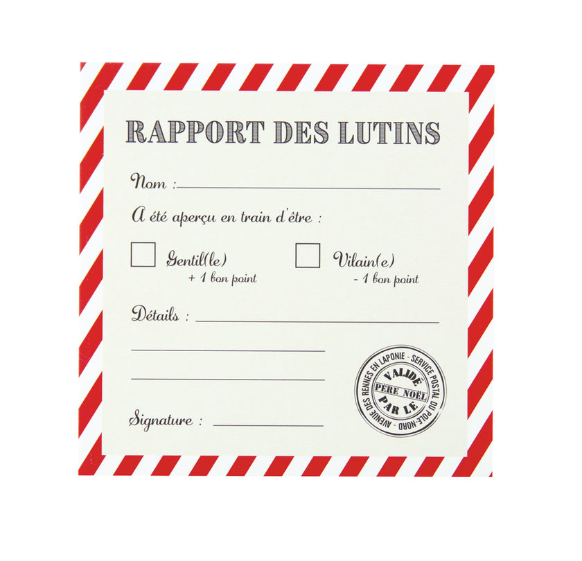KIT RAPPORTS DES LUTINS SWEETY XMAS