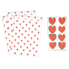 POCHETTES PAPIER PETITS COEURS ROUGES X 8PCS