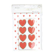 POCHETTES PAPIER PETITS COEURS ROUGES X 8PCS