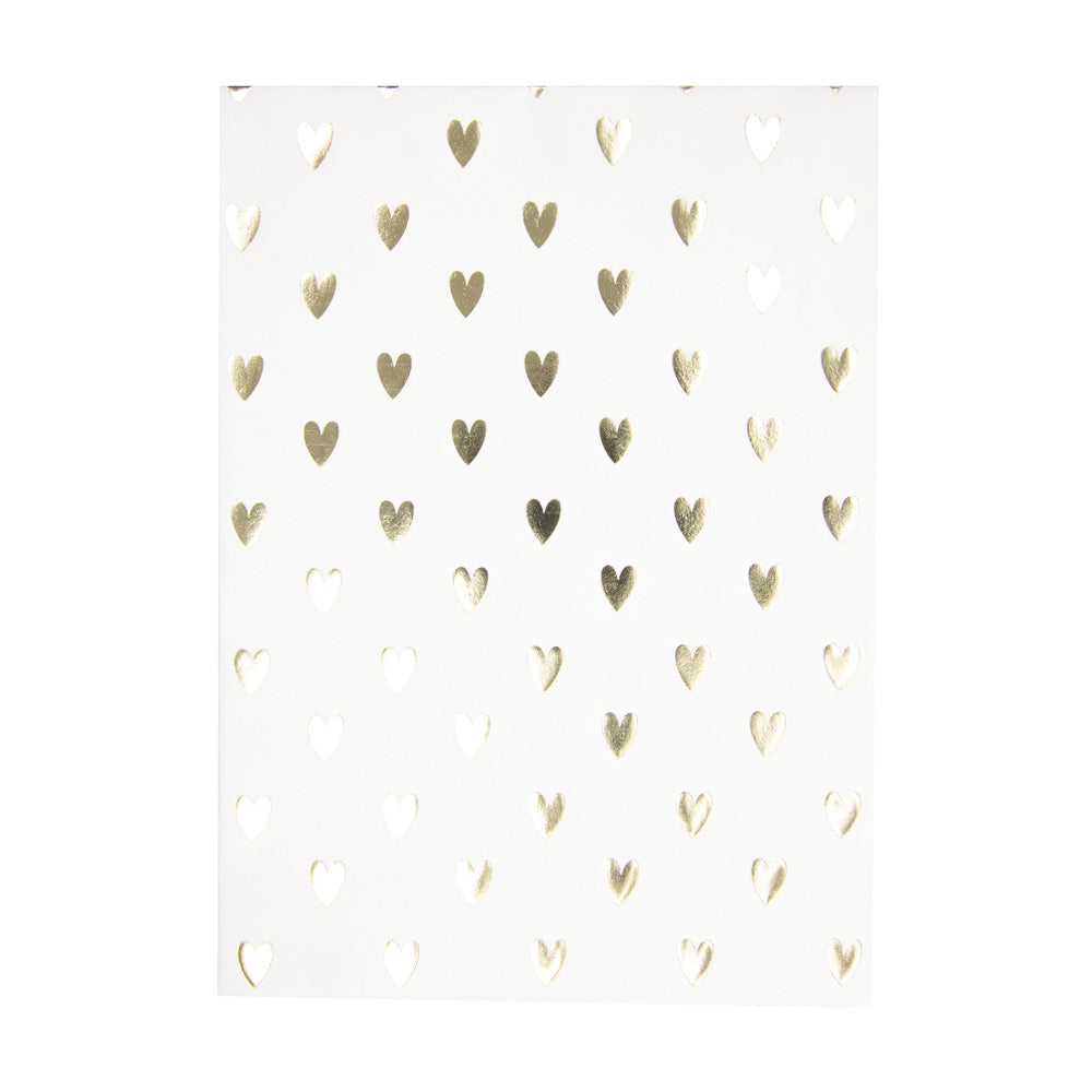 POCHETTES PAPIER PETITS COEURS DORÉS X 8PCS