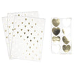 POCHETTES PAPIER PETITS COEURS DORÉS X 8PCS