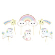 SET DE 6 DECORATIONS BABY LICORNE POUR GATEAUX