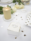 CONFETTIS DE TABLE COEURS BLANCS ET OR