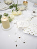 CONFETTIS DE TABLE COEURS BLANCS ET OR