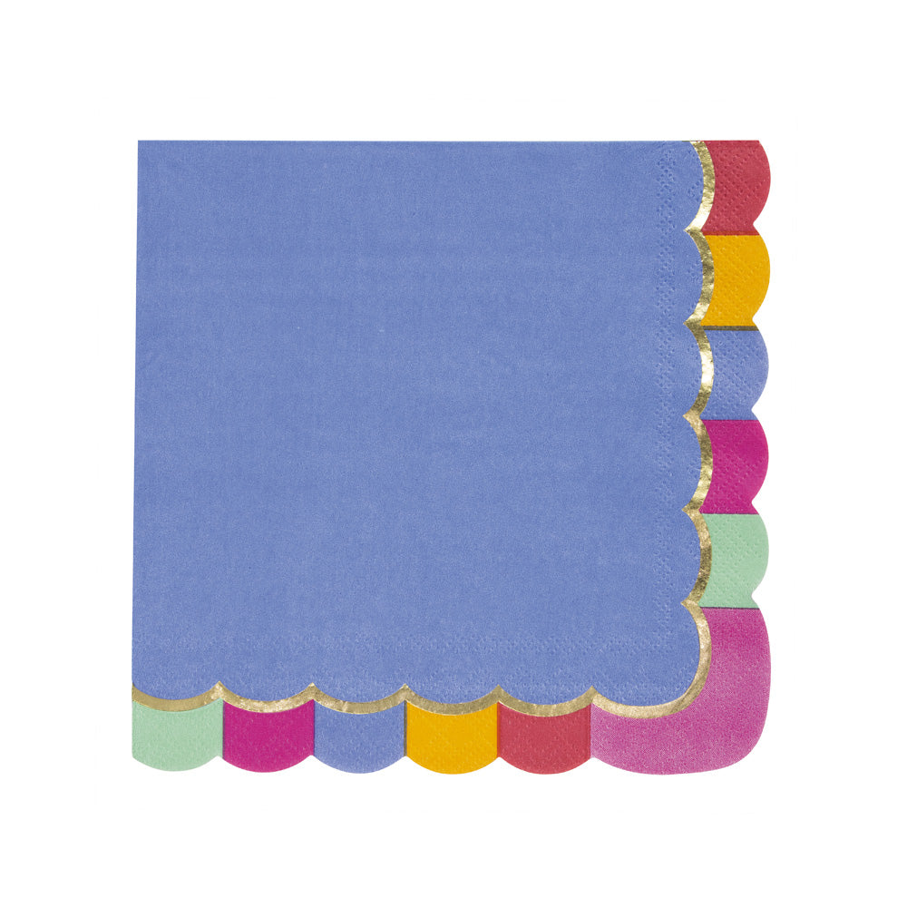 SERVIETTES FESTONNEES 33X33CM BABY LAMA X 16