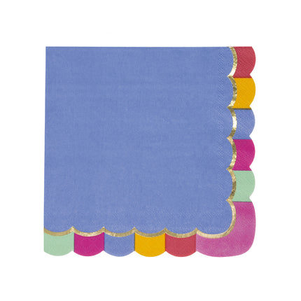 SERVIETTES FESTONNEES 33X33CM BABY LAMA X 16