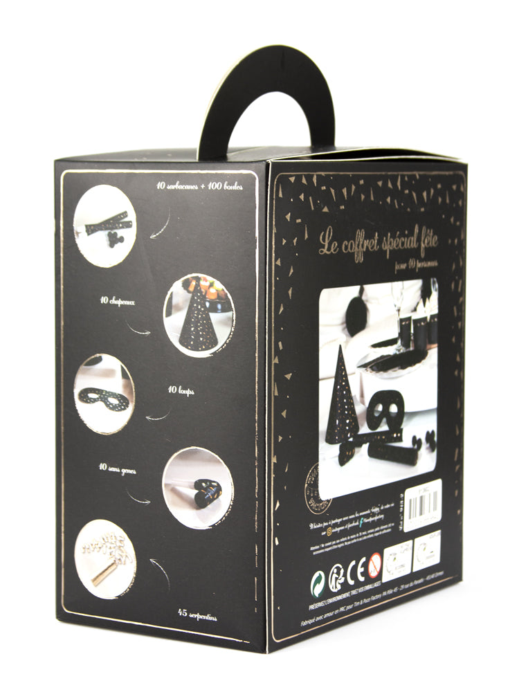 COFFRET 10 PERS. BOITE LUXE GOLD PARTY