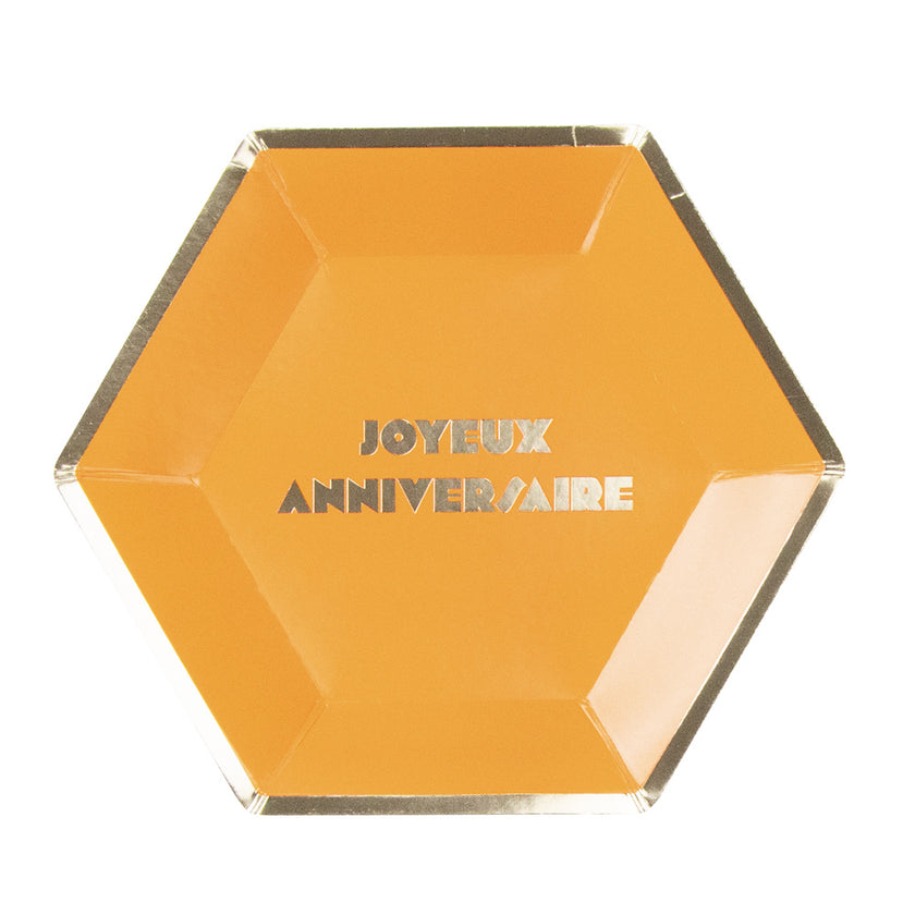 ASSIETTES MULTI JOYEUX ANNIVERSAIRE X8