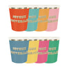 GOBELETS 200ML MULTI JOYEUX ANNIVERSAIRE X 8